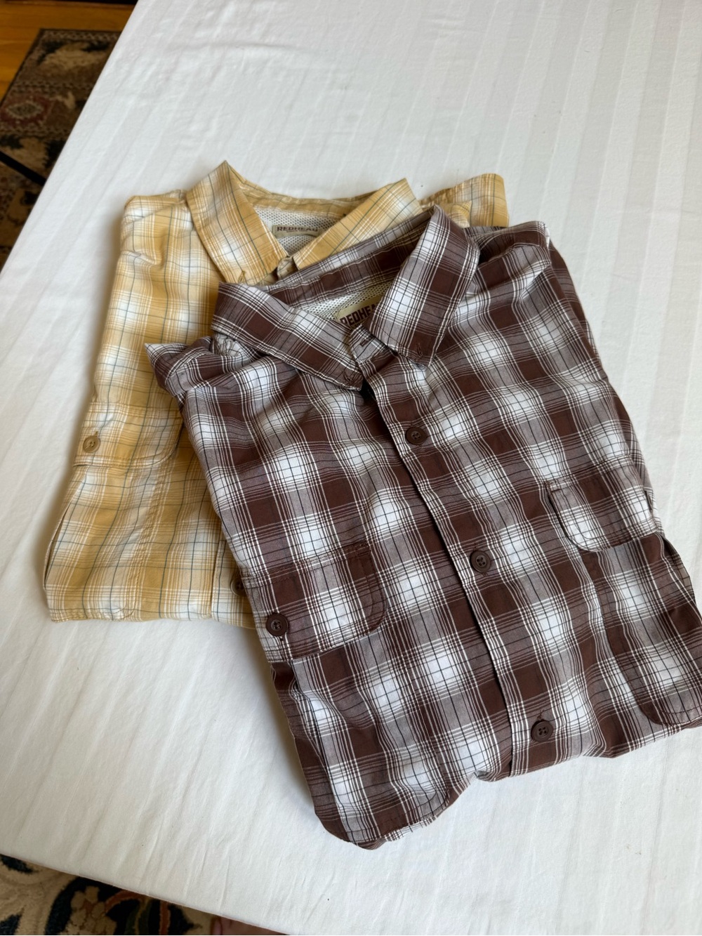 RedHead Brown and Yellow Plaid Lightweight Shirt Jackets Bundle both size 2XL